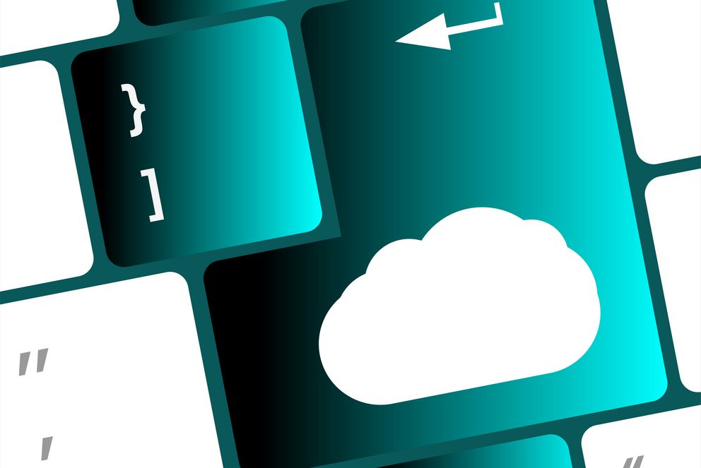 Tastatur mit Cloud-Symbol