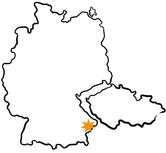Karte Deutschland / Tschechien