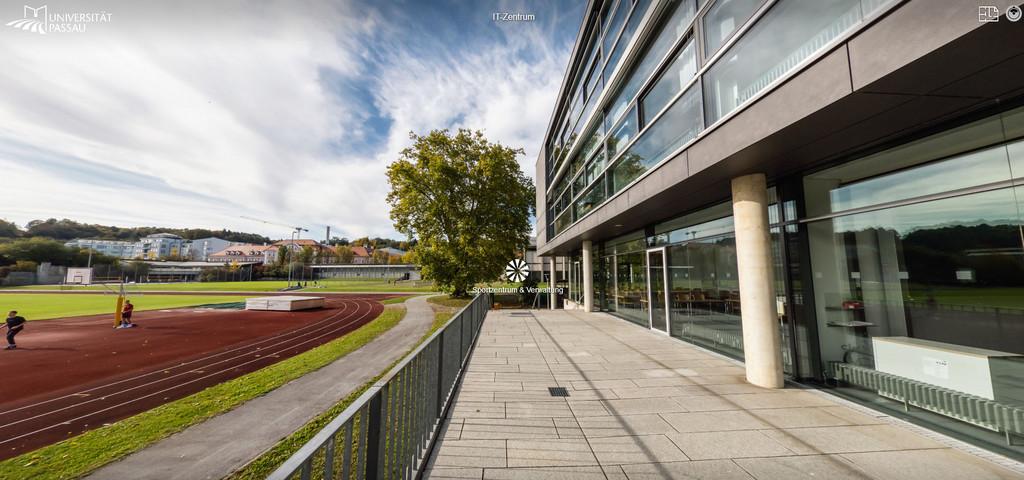 Campustour Screenshot: Blick vom ITZ Balkon Richtung Norden