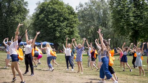 Flashmob auf der Innwiese