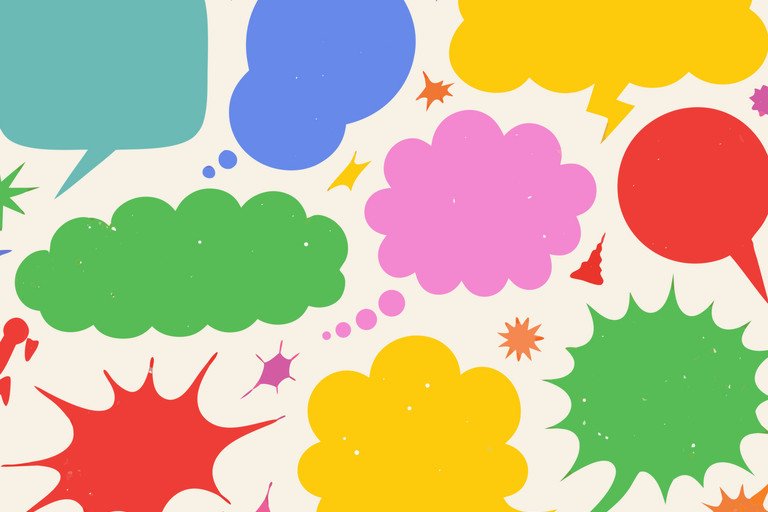 bunte Sprechblasen