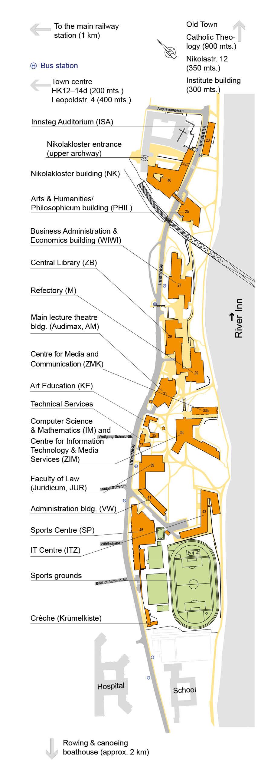 University of Passau campus map