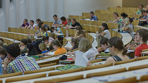 Students attending a lecture
