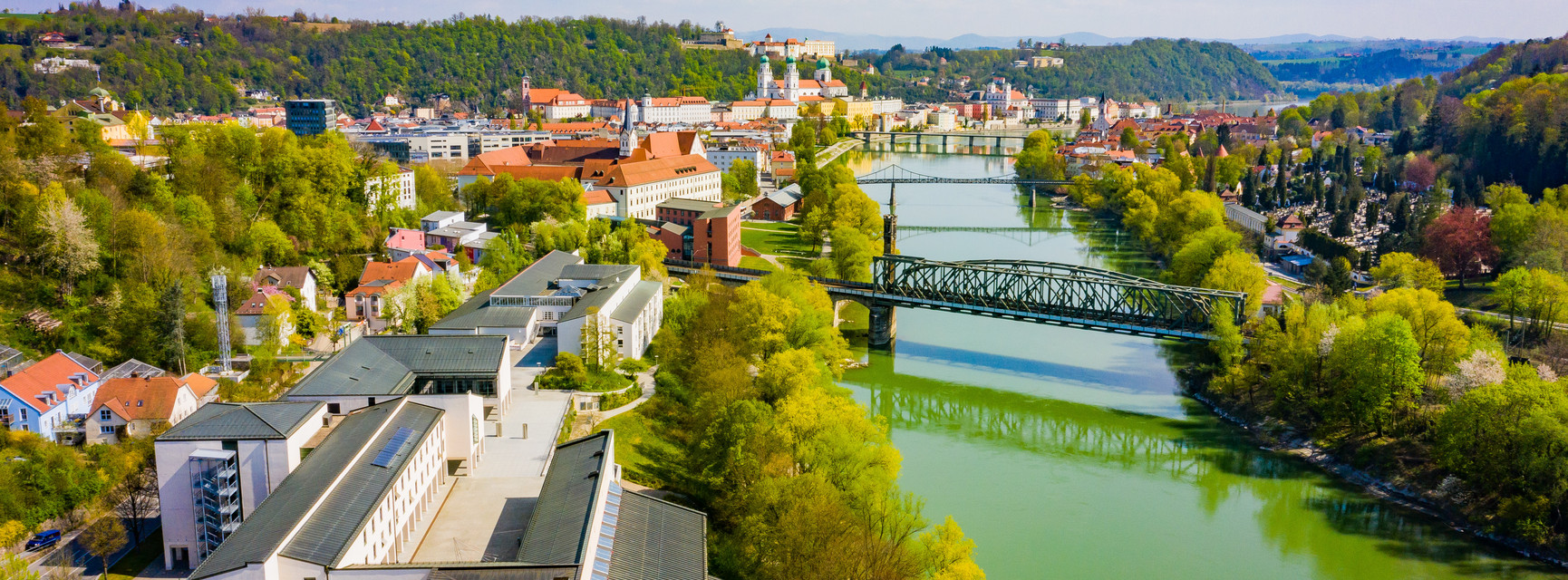 Luftbild der Universität Passau