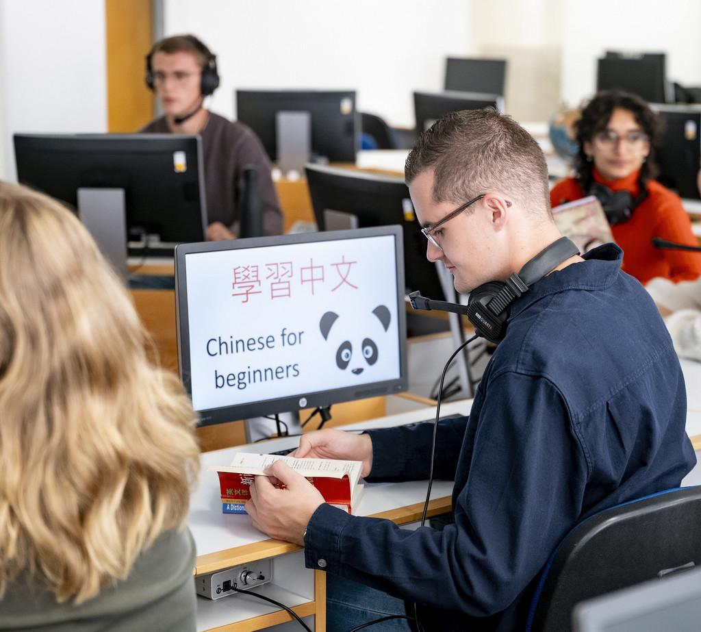 Picture: students in the language lab