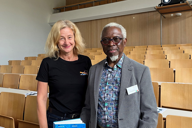 Prof. Dr. Ursula Reutner und Salikoko Mufwene (University of Chicago), Foto: Gabrielle Cornefert