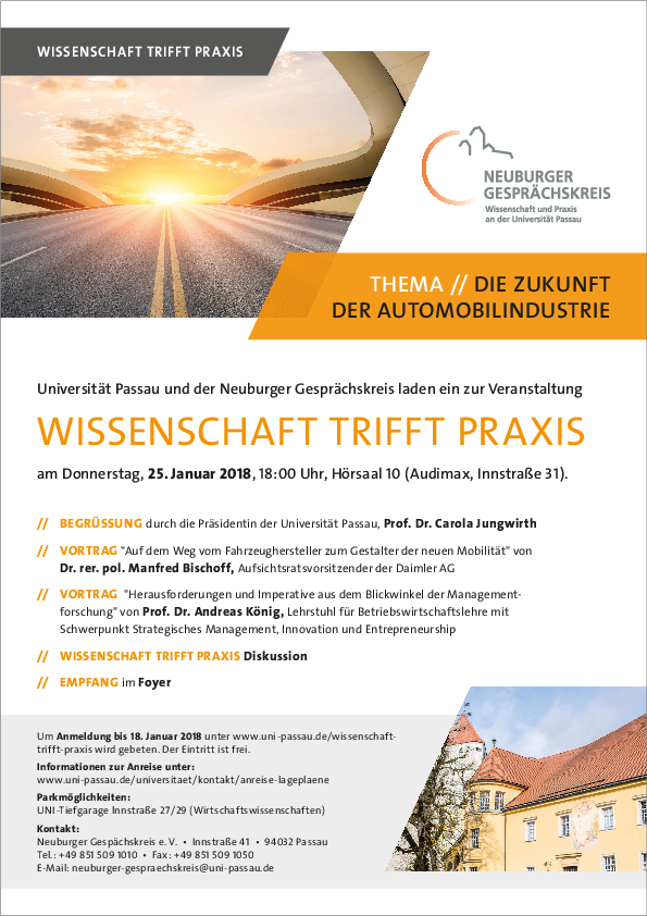 Einladung Wissenschaft trifft Praxis 2018 Einladung Wissenschaft trifft Praxis 2018