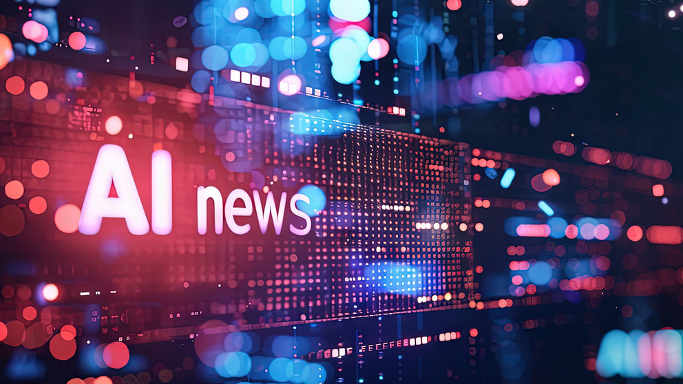 A business news cover post with the text "AI news" - symbolic picture: Adobe Stock