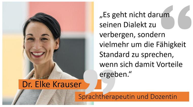 Zitat und Bild von Elke Krauser mit Link zum Interview