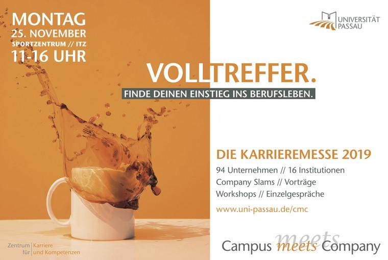 Plakat zur Karrieremesse Campus meets Company am 25. November 2019