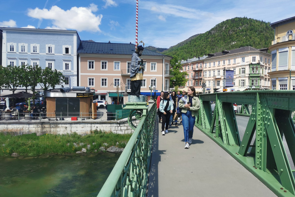 Bad Ischl, bridge and river Traun