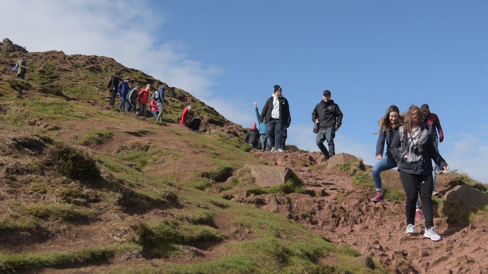 Student auf Exkursion in Edinburgh