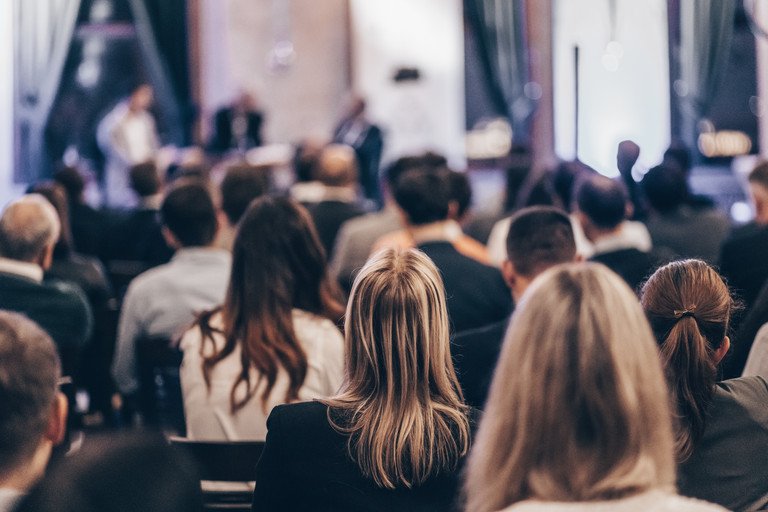 Women at a conference