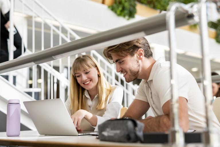 Studierende in der Bibliothek