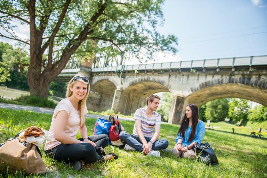 Studierende auf der Innwiese